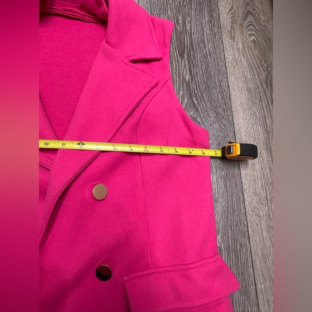 Haute Monde Women's Pink Sleeveless Coat - Picture 6 of 13